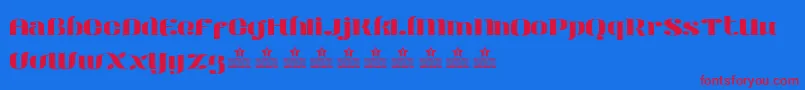 Подробнее о шрифте ModernStencilPersonalUse Шрифт ModernStencilPersonalUse – красные шрифты на синем фоне