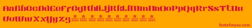 More about ModernStencilPersonalUse Font ModernStencilPersonalUse Font – Red Fonts on Orange Background