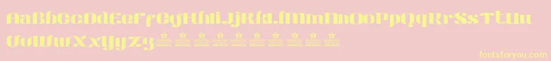 ModernStencilPersonalUse Font – Yellow Fonts on Pink Background