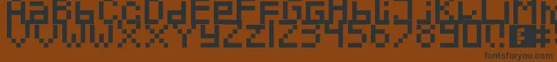 Шрифт Pixeled – чёрные шрифты на коричневом фоне