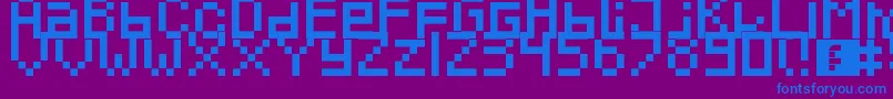 Шрифт Pixeled – синие шрифты на фиолетовом фоне