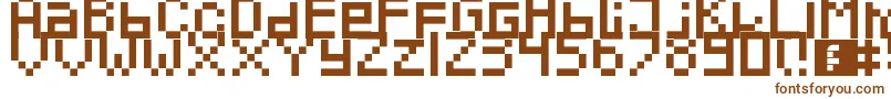 Czcionka Pixeled – brązowe czcionki na białym tle
