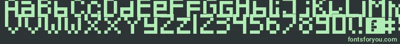 Шрифт Pixeled – зелёные шрифты на чёрном фоне