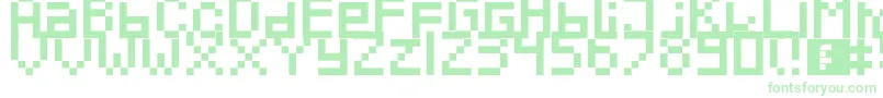Pixeled-fontti – vihreät fontit valkoisella taustalla
