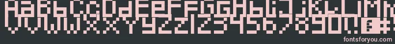Fonte Pixeled – fontes rosa em um fundo preto