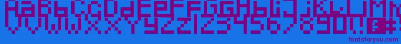 Pixeled-fontti – violetit fontit sinisellä taustalla