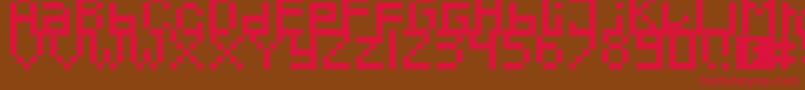 Шрифт Pixeled – красные шрифты на коричневом фоне