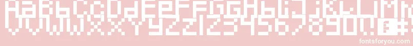 Pixeled Font – White Fonts on Pink Background