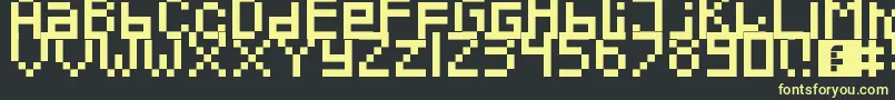 Pixeled Font – Yellow Fonts on Black Background