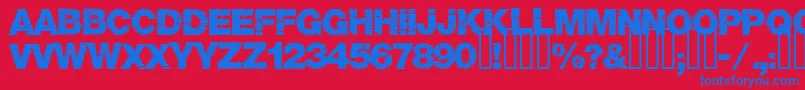 Base05 Font – Blue Fonts on Red Background