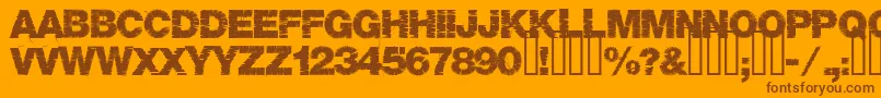 Base05 Font – Brown Fonts on Orange Background