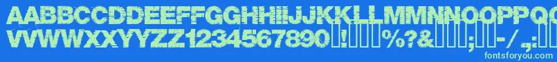 Base05 Font – Green Fonts on Blue Background