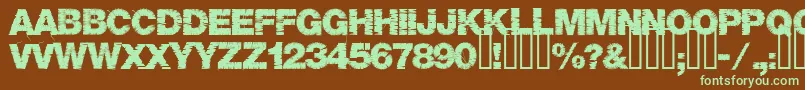 Base05-fontti – vihreät fontit ruskealla taustalla