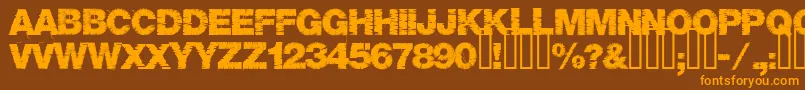 Base05 Font – Orange Fonts on Brown Background