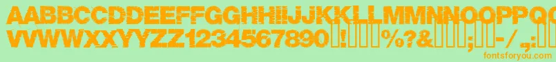 Base05 Font – Orange Fonts on Green Background