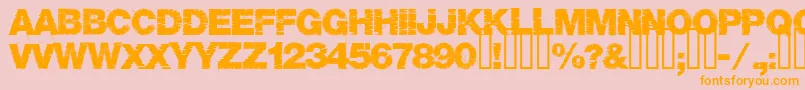 Base05 Font – Orange Fonts on Pink Background