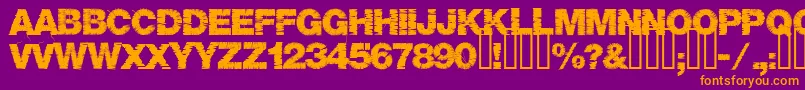 Base05 Font – Orange Fonts on Purple Background