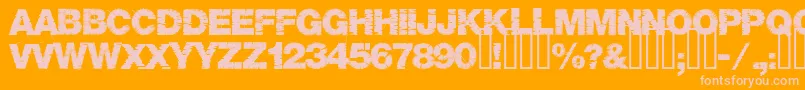 Base05 Font – Pink Fonts on Orange Background