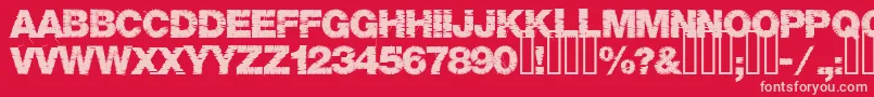 Base05 Font – Pink Fonts on Red Background