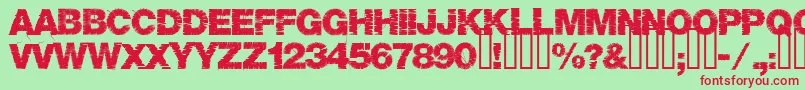Base05-fontti – punaiset fontit vihreällä taustalla