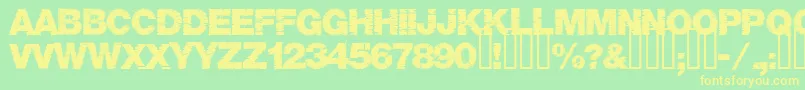 Base05 Font – Yellow Fonts on Green Background