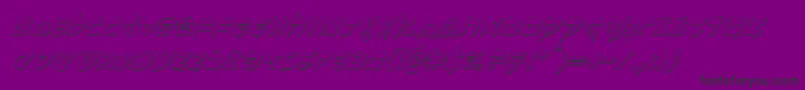 BenZion3DItalic-Schriftart – Schwarze Schriften auf violettem Hintergrund