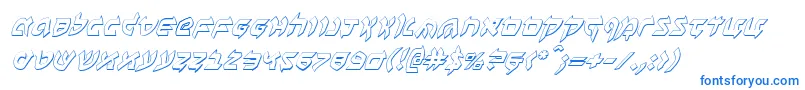 BenZion3DItalic Font – Blue Fonts on White Background