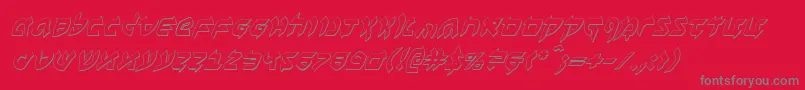 BenZion3DItalic Font – Gray Fonts on Red Background