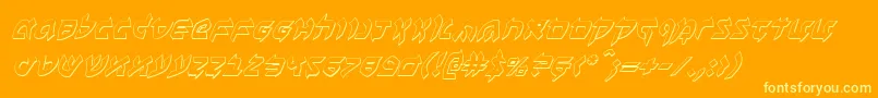 BenZion3DItalic Font – Yellow Fonts on Orange Background