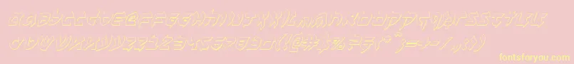 BenZion3DItalic Font – Yellow Fonts on Pink Background