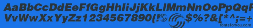 AirbusSpecial Font – Black Fonts on Blue Background