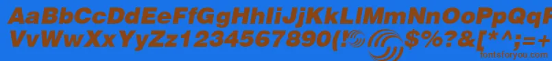 AirbusSpecial Font – Brown Fonts on Blue Background