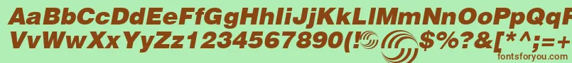 AirbusSpecial Font – Brown Fonts on Green Background