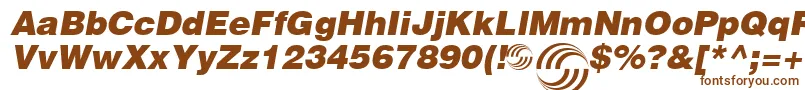 Шрифт AirbusSpecial – коричневые шрифты на белом фоне