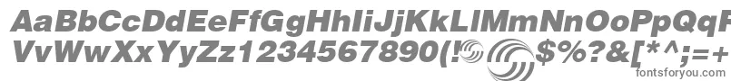 AirbusSpecial-fontti – harmaat kirjasimet valkoisella taustalla
