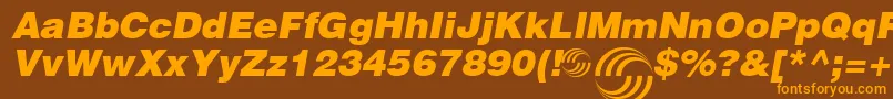 AirbusSpecial Font – Orange Fonts on Brown Background