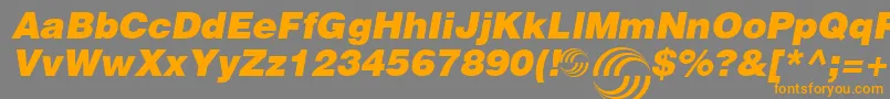 AirbusSpecial Font – Orange Fonts on Gray Background