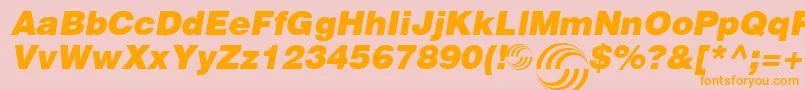 AirbusSpecial Font – Orange Fonts on Pink Background