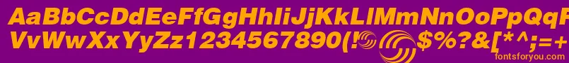 AirbusSpecial Font – Orange Fonts on Purple Background