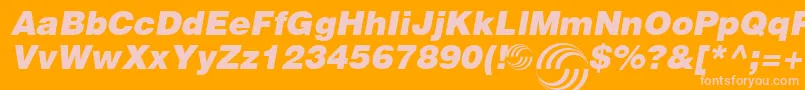 AirbusSpecial Font – Pink Fonts on Orange Background