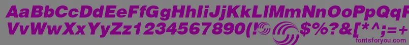 AirbusSpecial-fontti – violetit fontit harmaalla taustalla