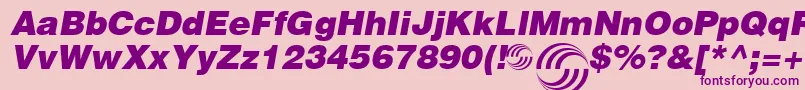 AirbusSpecial Font – Purple Fonts on Pink Background