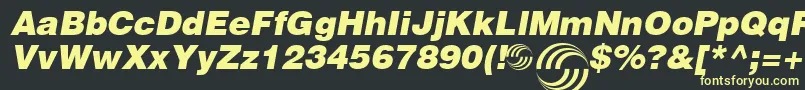 AirbusSpecial Font – Yellow Fonts on Black Background