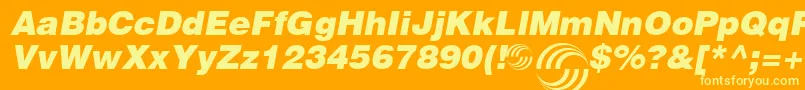 AirbusSpecial Font – Yellow Fonts on Orange Background