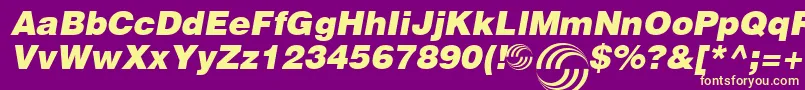 AirbusSpecial Font – Yellow Fonts on Purple Background