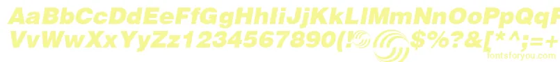 AirbusSpecial Font – Yellow Fonts on White Background