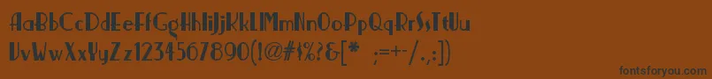 Nickerbockernf Font – Black Fonts on Brown Background