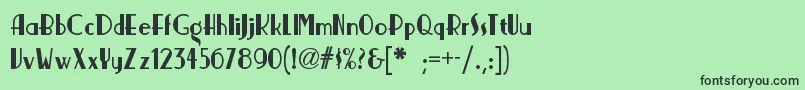 Więcej informacji o czcionce Nickerbockernf Czcionka Nickerbockernf – czarne czcionki na zielonym tle