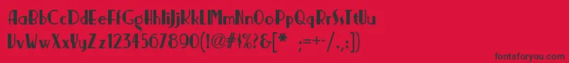 Nickerbockernf Font – Black Fonts on Red Background