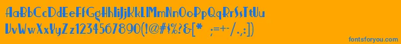 Подробнее о шрифте Nickerbockernf Шрифт Nickerbockernf – синие шрифты на оранжевом фоне